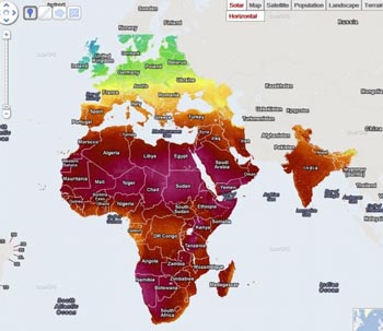 南非地區新太陽能分布圖發布 南非地區新太陽能分布圖發布